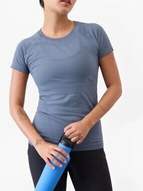 Athleta Momentum Seamless Tee Blue